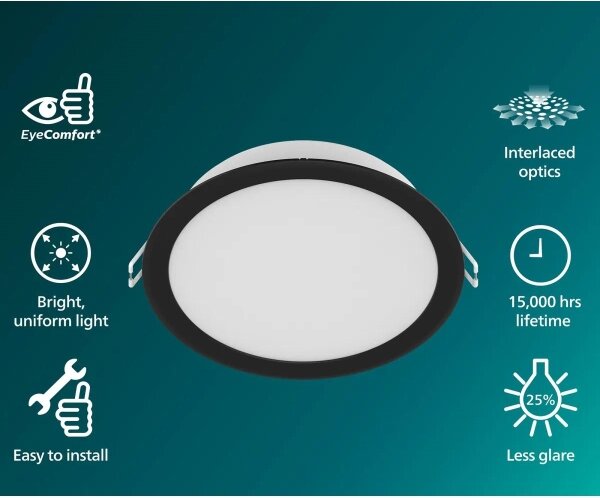 Philips - Spot LED încastrat MESON, 5,5 W, 230 V, 3000 K