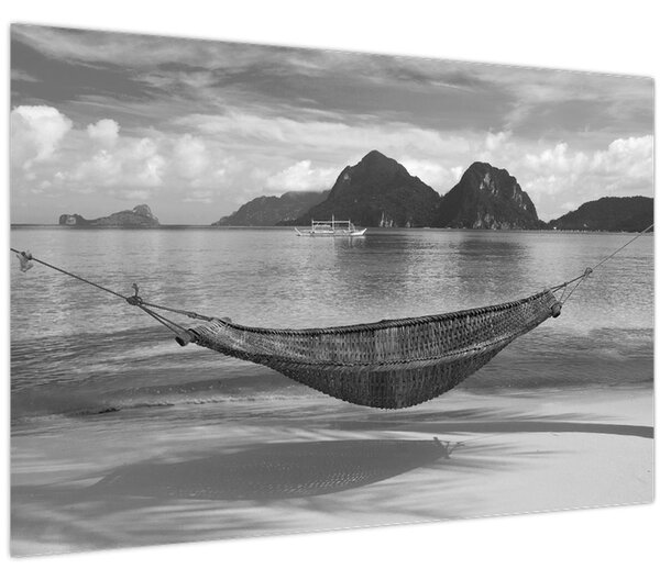 Tablou - Hamac pe plajă (90x60 cm)