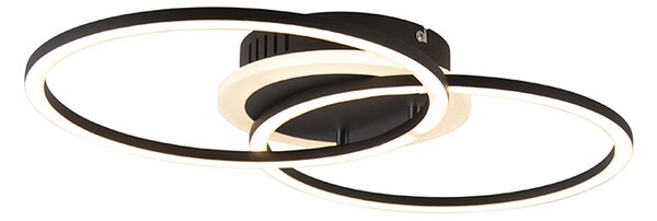 Lampă de plafon design negru, cu LED în 3 trepte, reglabil - Veni