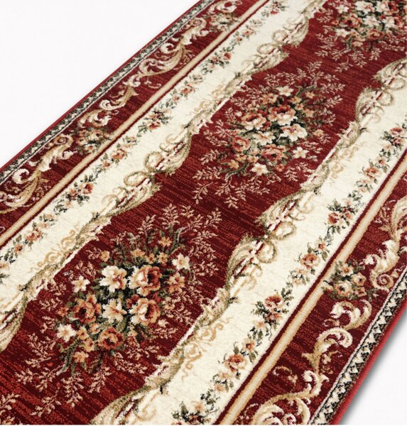 Model Lotos 535 210, Traversa festonata, Latime 90 cm, Rosu Rosu, Dreptunghi, 90 x 200