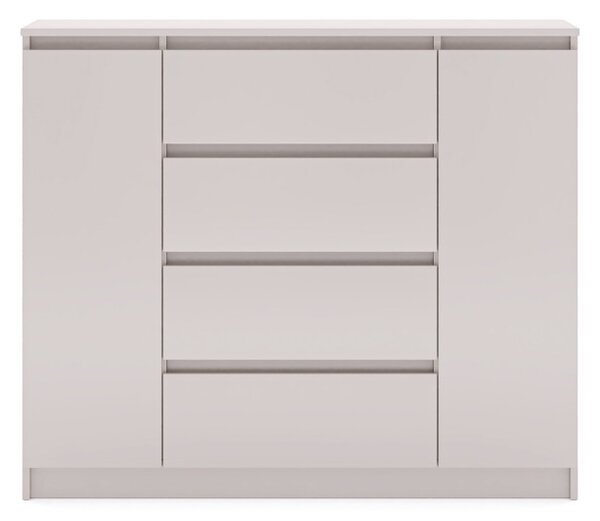 Komód 120 cm, 2 ajtóval és 4 fiókkal, kasmír színben SIMPLE
