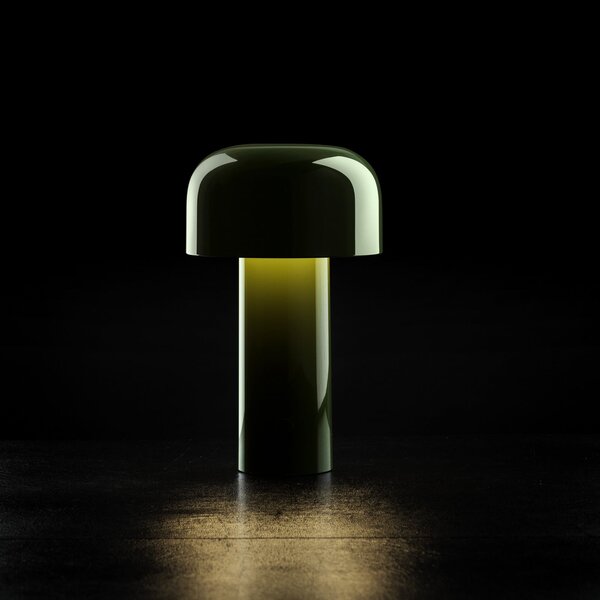 FLOS Lampa de masă cu baterie LED Bellhop, verde, 21 cm, dimabil, IP54, reglabil, Verde, Camera de zi / sufragerie, Plastic, Design