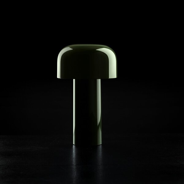 FLOS Lampa de masă cu baterie LED Bellhop, verde, 21 cm, dimabil, IP54, reglabil, Verde, Camera de zi / sufragerie, Plastic, Design