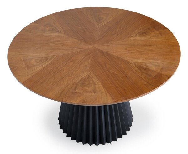 Masă Houston 2139Negru, Nuc, 8cm, Furnir din lemn natural, MDF, Metal