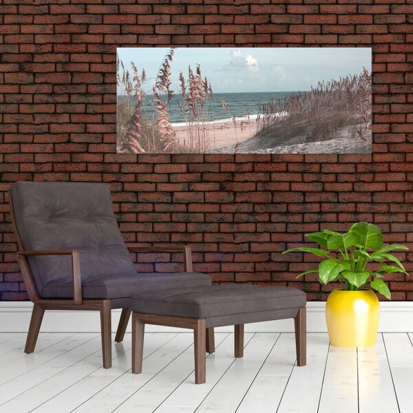 Tablou - Plaja roz (120x50 cm)