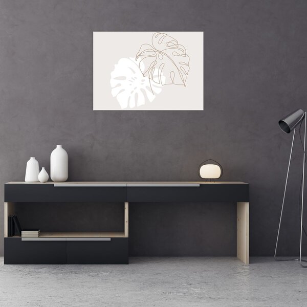 Tablou - Linia de artă monstera N⁰2 (70x50 cm)