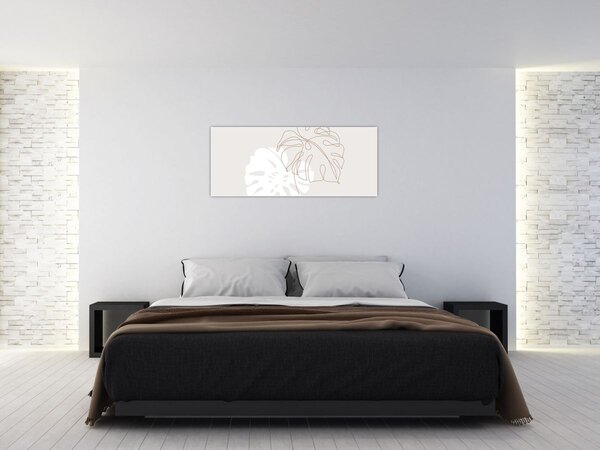 Tablou - Linia de artă monstera N⁰2 (120x50 cm)