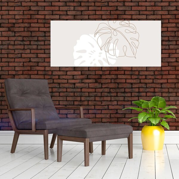 Tablou - Linia de artă monstera N⁰2 (120x50 cm)