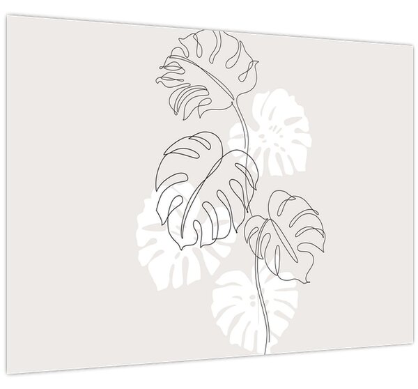 Tablou - Linia de artă monstera N⁰3 (70x50 cm)