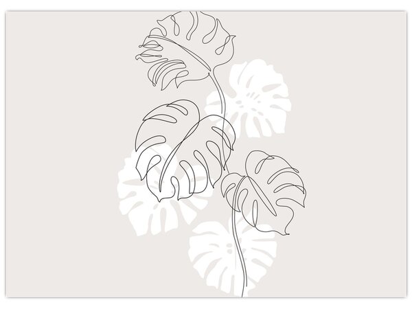 Tablou - Linia de artă monstera N⁰3 (70x50 cm)