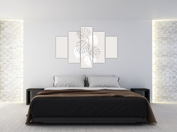 Tablou - Linia de artă monstera N⁰3 (150x105 cm)