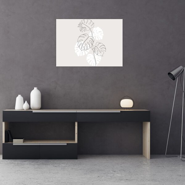 Tablou - Linia de artă monstera N⁰3 (70x50 cm)