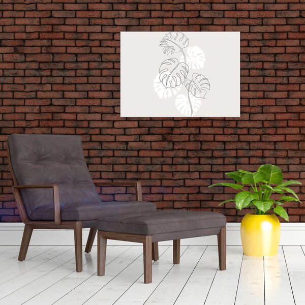 Tablou - Linia de artă monstera N⁰3 (70x50 cm)