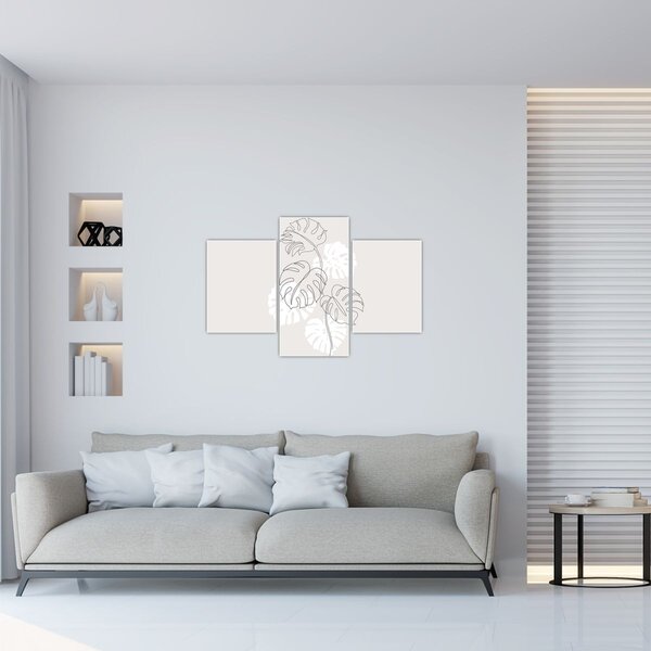Tablou - Linia de artă monstera N⁰3 (90x60 cm)