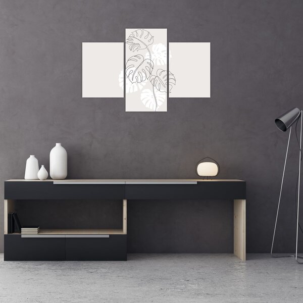 Tablou - Linia de artă monstera N⁰3 (90x60 cm)