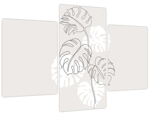 Tablou - Linia de artă monstera N⁰3 (90x60 cm)