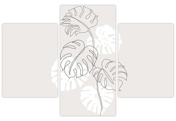 Tablou - Linia de artă monstera N⁰3 (90x60 cm)