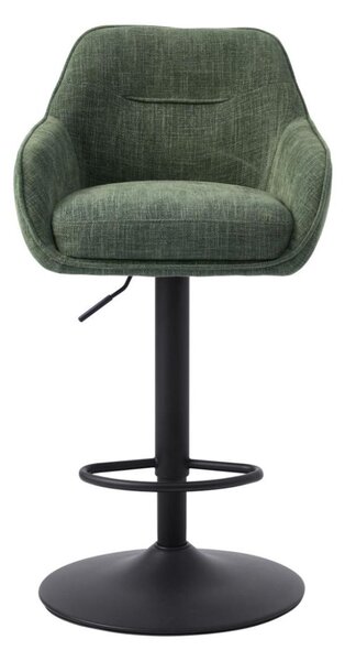 Scaun de bar pivotant Avola, verde