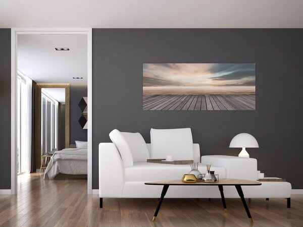 Tablou - Pier la apus de soare (120x50 cm)