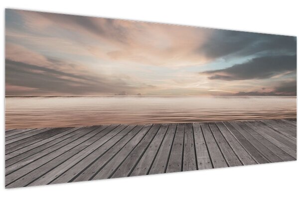 Tablou - Pier la apus de soare (120x50 cm)
