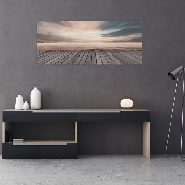 Tablou - Pier la apus de soare (120x50 cm)