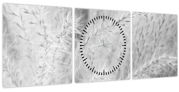 Tablou - Iarbă de pampas N⁰1 (cu ceas) (90x30 cm)