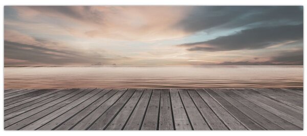 Tablou - Pier la apus de soare (120x50 cm)