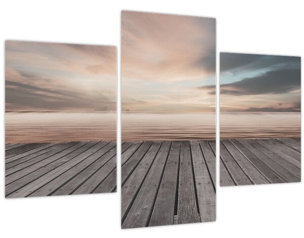 Tablou - Pier la apus de soare (90x60 cm)