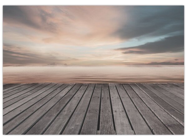 Tablou - Pier la apus de soare (70x50 cm)