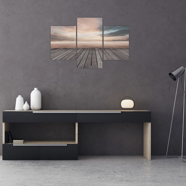 Tablou - Pier la apus de soare (90x60 cm)