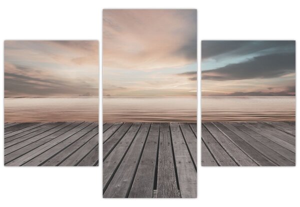 Tablou - Pier la apus de soare (90x60 cm)