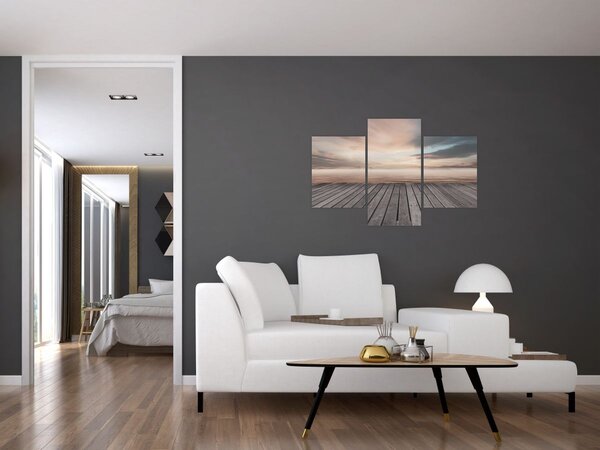 Tablou - Pier la apus de soare (90x60 cm)