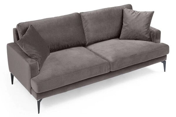 Canapea Fixă AZURRO, 2 locuri, 175x90x85 cm - Outlet, Velutto-Gri