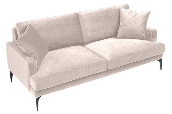 Canapea Fixă AZURRO, 2 locuri, 175x90x85 cm - Outlet, Velutto-Bej