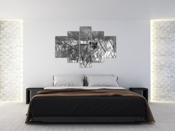 Tablou - Vulpe în timpul iernii (150x105 cm)