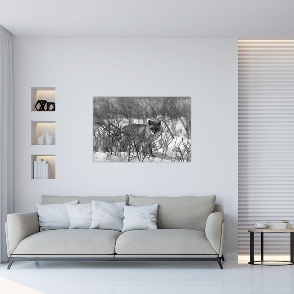 Tablou - Vulpe în timpul iernii (90x60 cm)