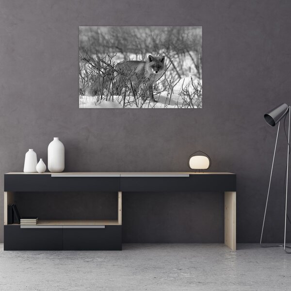 Tablou - Vulpe în timpul iernii (90x60 cm)