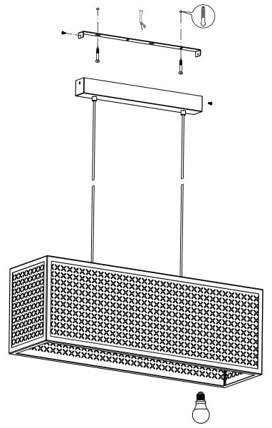 Lustră pe cablu SALLICANO 3xE27/40W/230V Eglo 43559