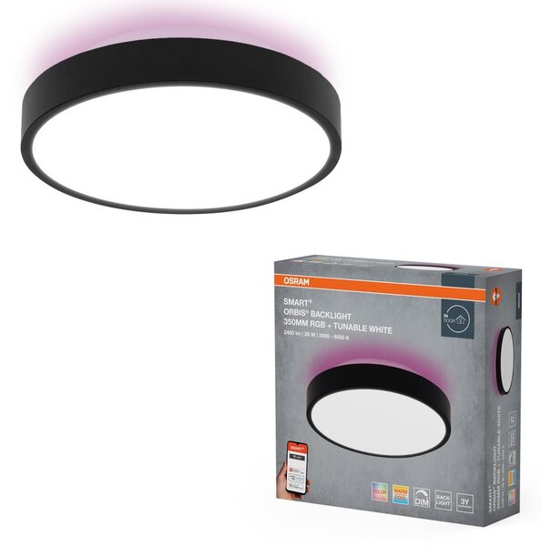 OSRAM - Plafonieră LED SMART+ ORBIS RGBW, dimabilă, 28W, 230V, Wi-Fi