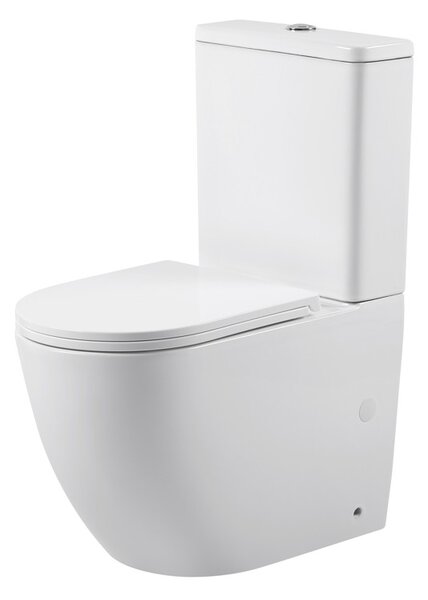 Erga Torre, Vas combinat WC 620x385x835 mm, Tornado 2.0 + capac WC, alb lucios, ERG-V03-TORRE-TO2-WH