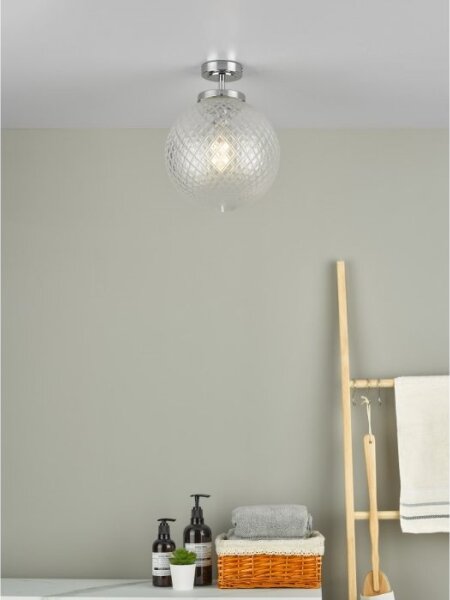 Där Lighting WAY0150 - Plafonieră pentru baie WAYNE 1xE27/40W/230V crom
