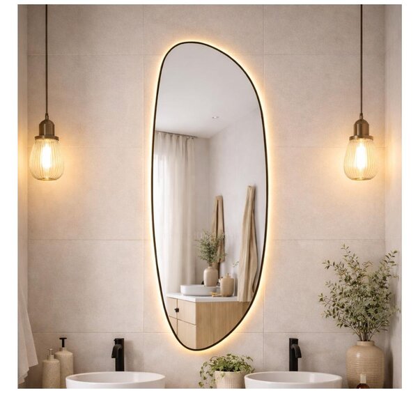 Baltica Design-LED Oglindă cu iluminare integrată STONE FLUID 15W/230V 2700K 155x50 cm IP65 č