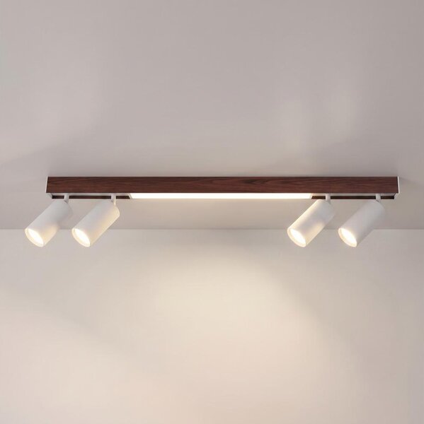 Brilagi - Spot LED SELE 4xGU10/30W/230V + LED/20W alb/decor stejar