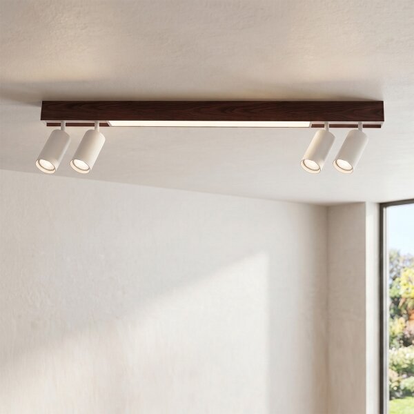 Brilagi - Spot LED SELE 4xGU10/30W/230V + LED/20W alb/decor stejar