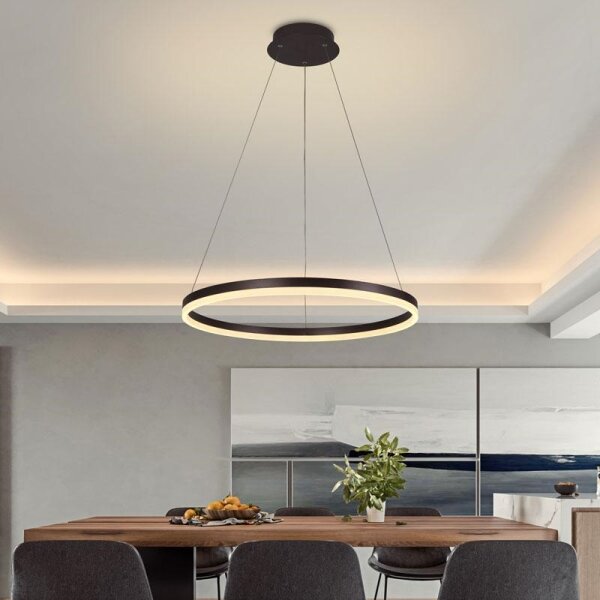 Brilagi - Lustră LED dimabilă pe cablu CIRCLE LED/42W/230V 3000-6500K maro+telecomandă