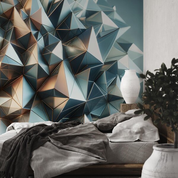 Fototapet - Kaleidoscop 3D de forme (147x102 cm)