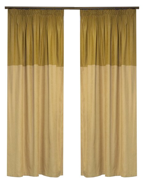 Set draperii Velaria suet auriu, 2x125x180 cm