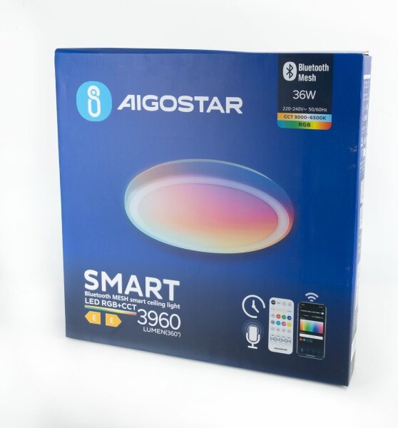 Plafonieră LED RGBW dimabilă Aigostar MESH LED/36W/230V + telecomandă
