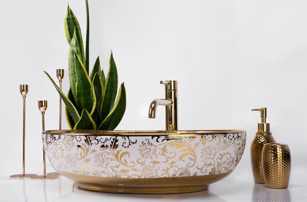 Lavoar pe blat Rea Margot White/Gold
