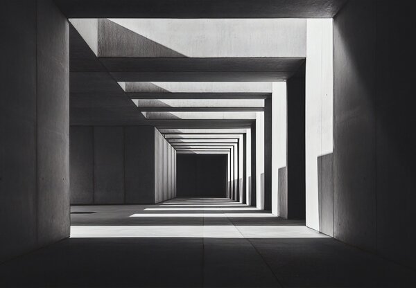 Fototapet - Tunel Pătrat (147x102 cm)